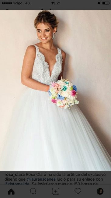 Vestido de laura escanes de rosa clara - 1