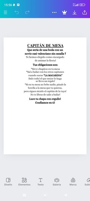 Tarjetas capitan de mesa 4