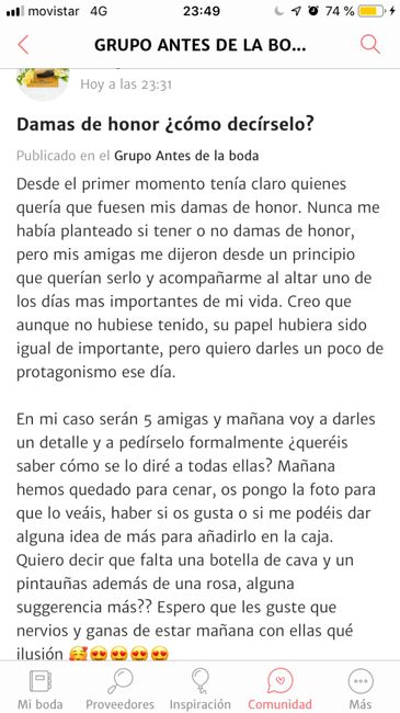 Damas de honor ¿cómo decírselo? - 1