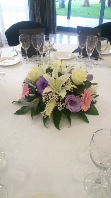 Centro floral, mesas invitados - 1