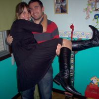 pareja super feliz