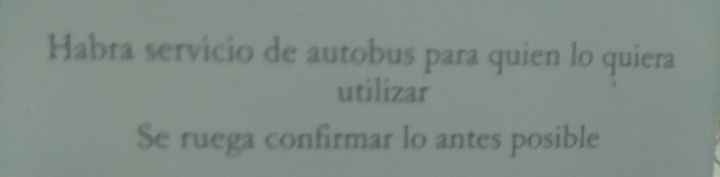 ¿poner en invitación autobús sí o no? - 1