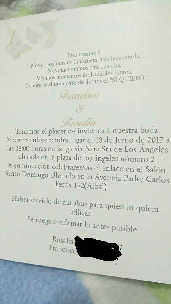 ¿Qué texto pondrás en tus invitaciones? - 1