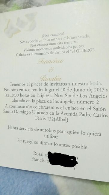 ¿Qué texto pondrás en tus invitaciones? - 1