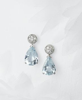 Pendientes aguamarina