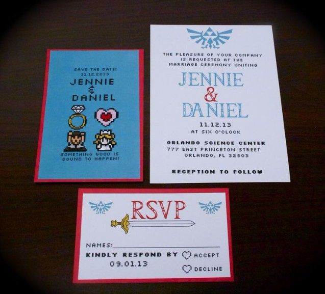 Invitaciones de boda: The legend of Zelda! 3