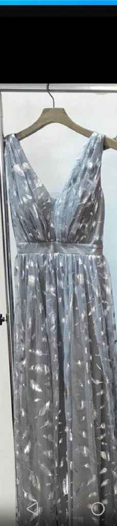 Vestido gris y plateado - 1