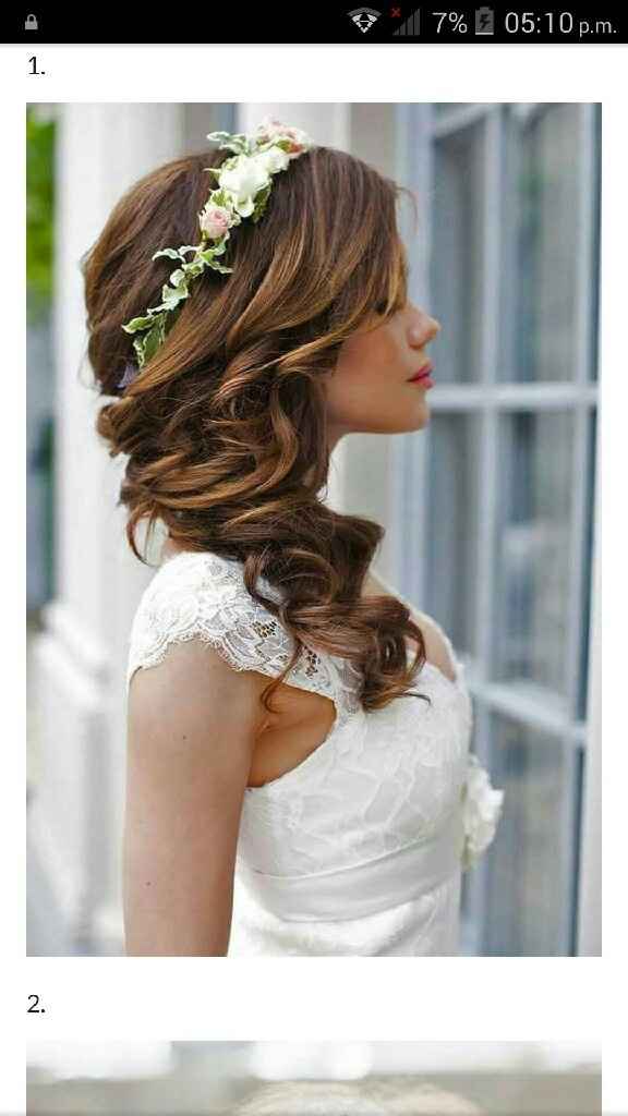 Peinado para vestido palabra de honor escote corazon - 1