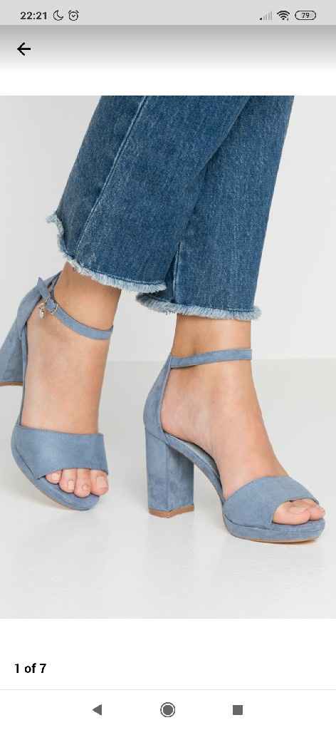 Zapatos de tacón azul celeste - 1