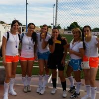 Equipo en el campo de futbol