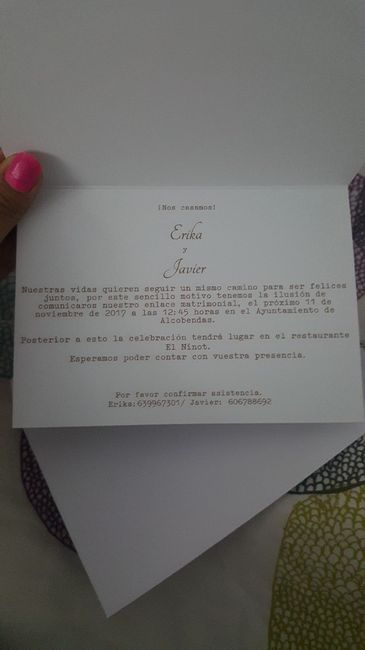 Llegaron mis invitaciones - 2