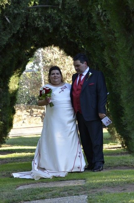 En los jardines del restaurante