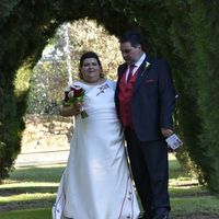 En los jardines del restaurante