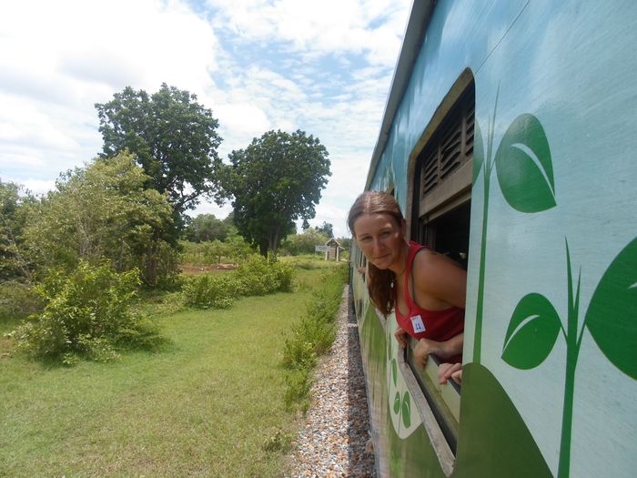 En el tren de la muerte en Kanchanaburi