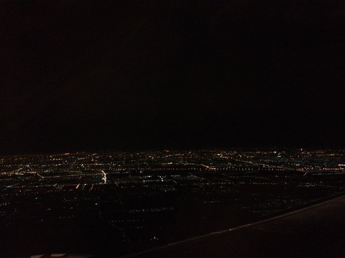 De regreso en el avión
