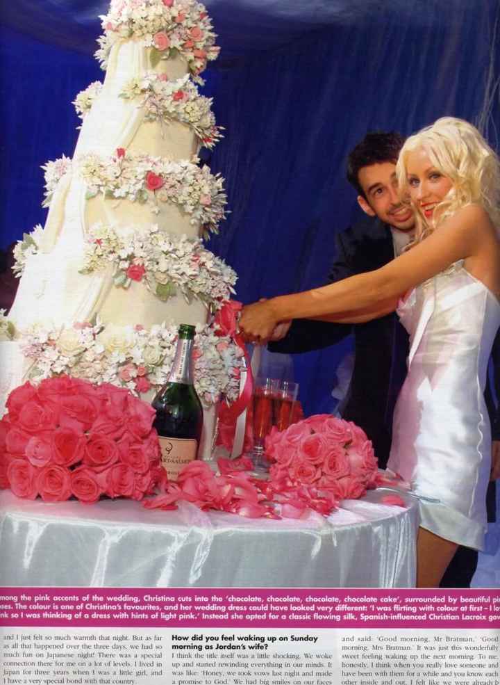 Christina Aguilera and Jordan Bratman Wedding Cake