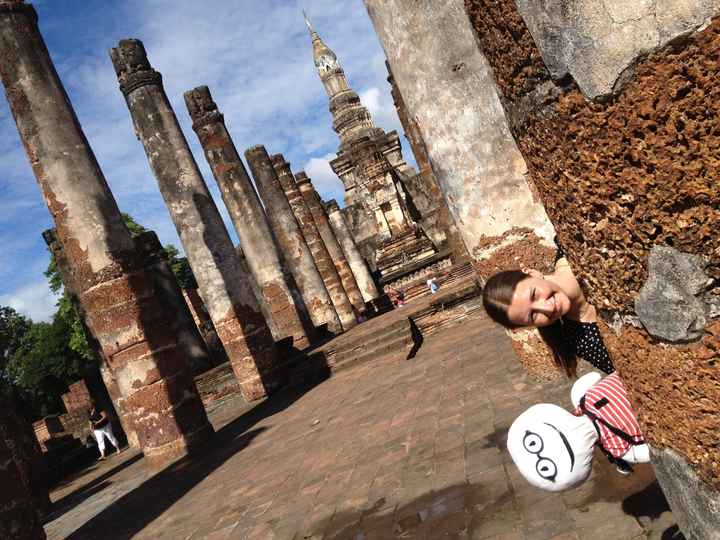 En el Parque Histórico de Sukhotai 