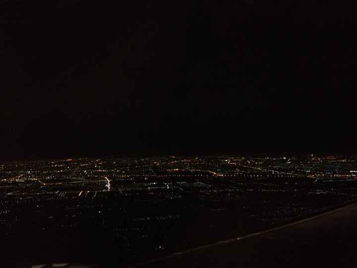 De regreso en el avión