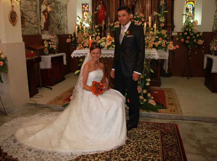 Nuestra primera foto de casados