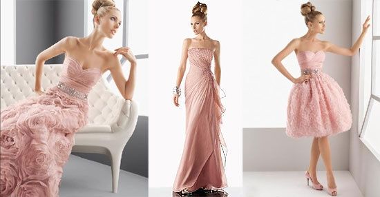 Vestidos Rosa Clara en tono rosa palo