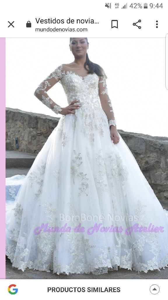 Mi vestido comprado en Mundo de Novias Sant Andreu de la Barca - 1