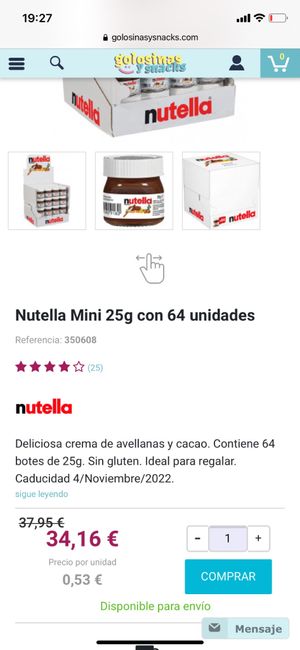 Medidas etiquetas mini tarros de Nutella 4