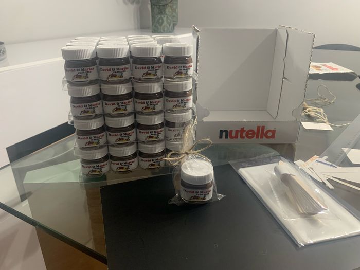 Medidas etiquetas mini tarros de Nutella 2