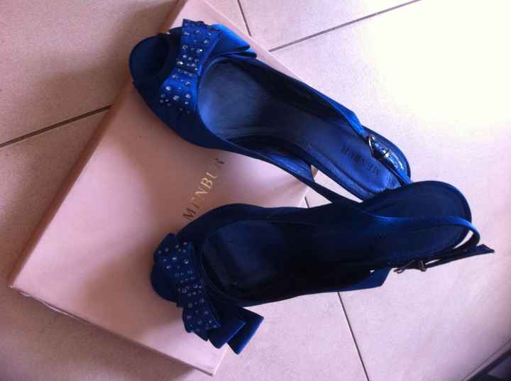 Zapatos de novia en azul - 1