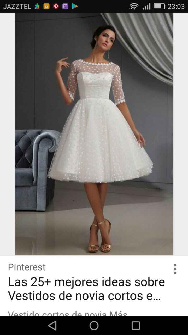Vestido de novia corto - 1