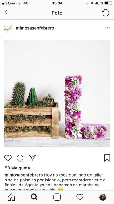 Letras cartón para rellenar de flores - 1