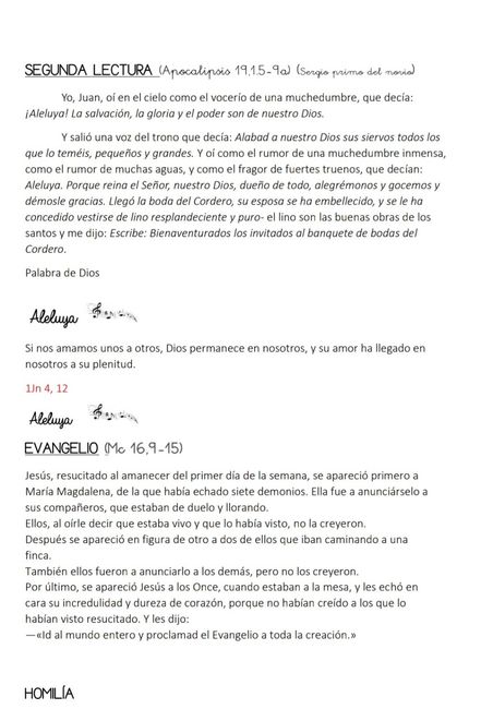 Lecturas en la ceremonia 2
