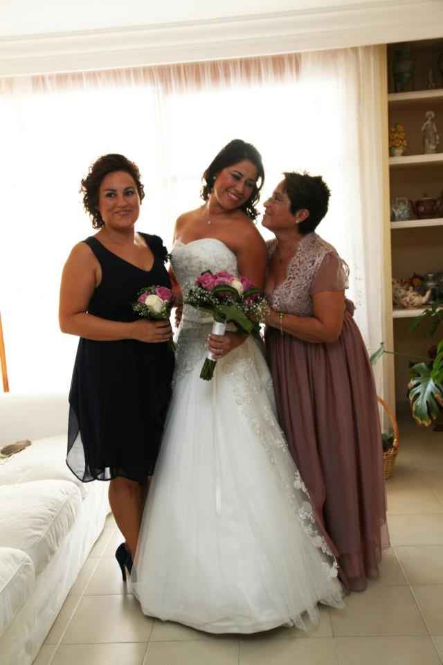 Con mi bella madre y hermana 