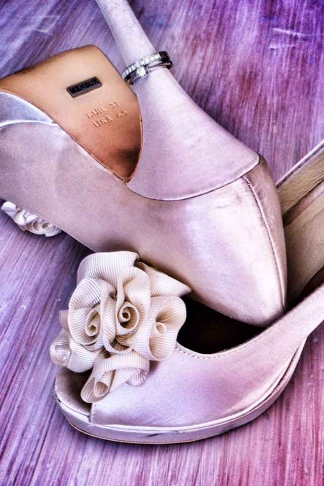 Mis argollas de boda y zapatos de novia