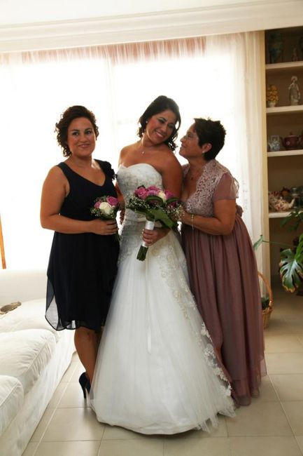 Con mi bella madre y hermana 
