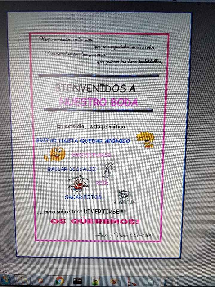Nuestro cartel de bienvenida - 1