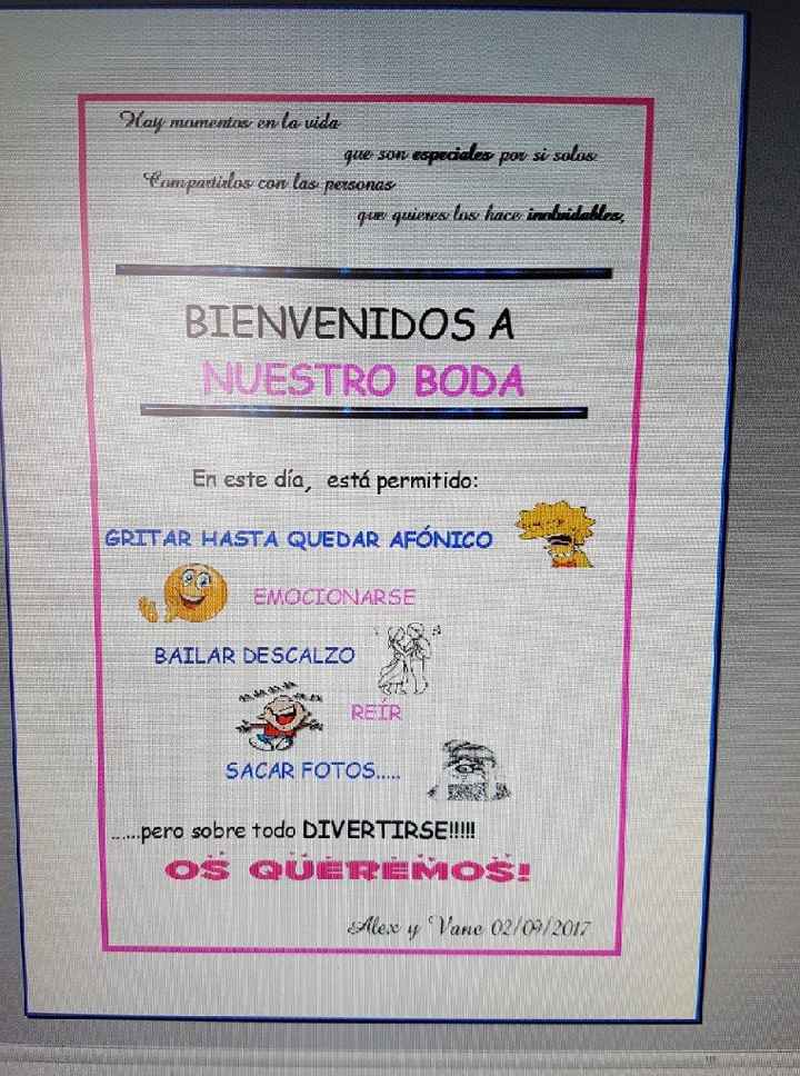 Nuestro cartel de bienvenida - 1