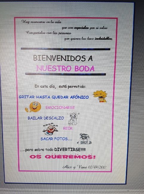 Nuestro cartel de bienvenida - 1