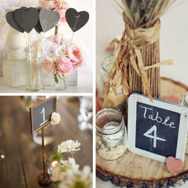 Ideas diy para numerar las mesas 6