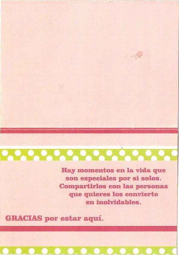 Tarjeta de agradecimiento boda