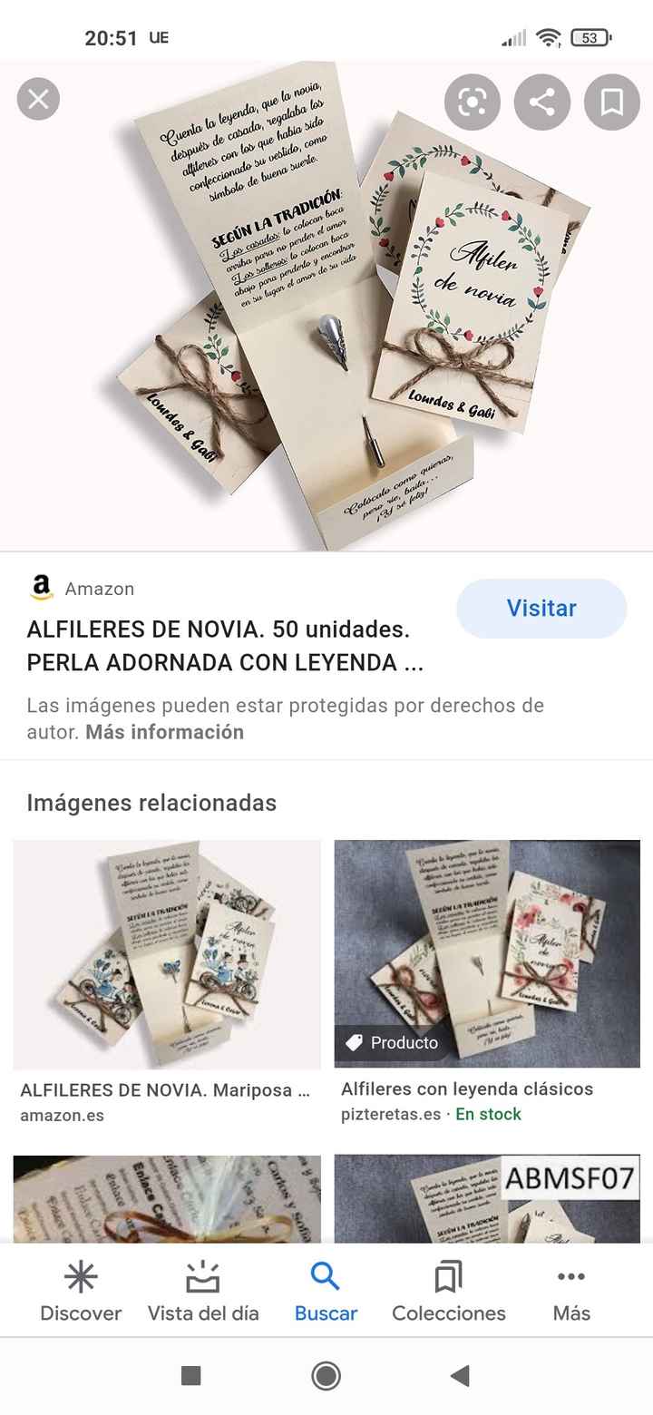 Tarjeta para alfiler de novia - 1