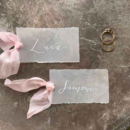 Nombres de los invitados en las mesas - 2