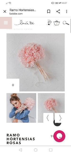 Ramo y tocado de flores no porcelana 2
