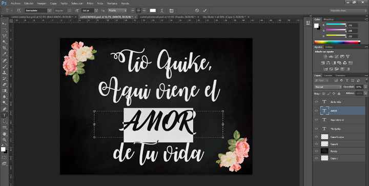 Cartel Novia
