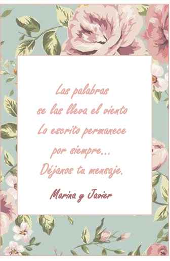 Indicaciones libro de firmas.