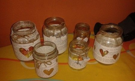 Decoración con tarros de cristal - 1
