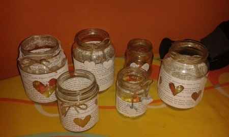 Decoración con tarros de cristal - 1