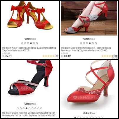 ZAPATO DE DANZA LATINA O BAILE CON BRILLI