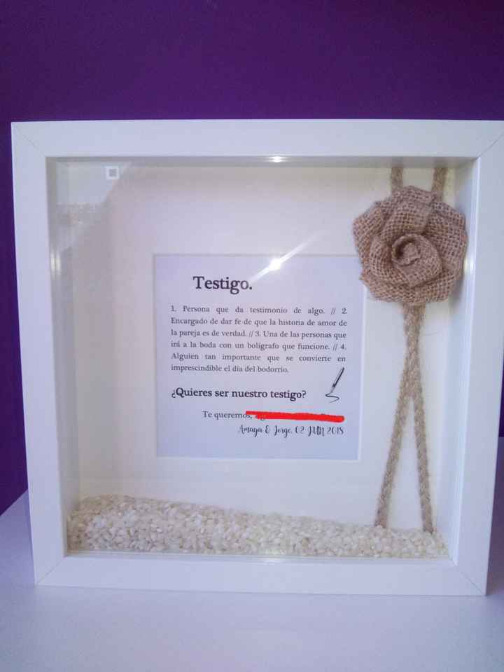 Cuadro testigos, unos solo con arroz y el otro tambien con lavanda seca