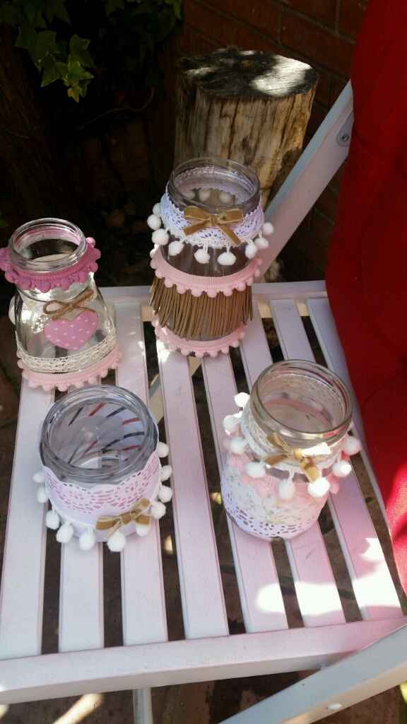 Mis botes de cristal decorados :) - 2