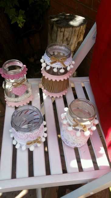 Mis botes de cristal decorados :) - 2
